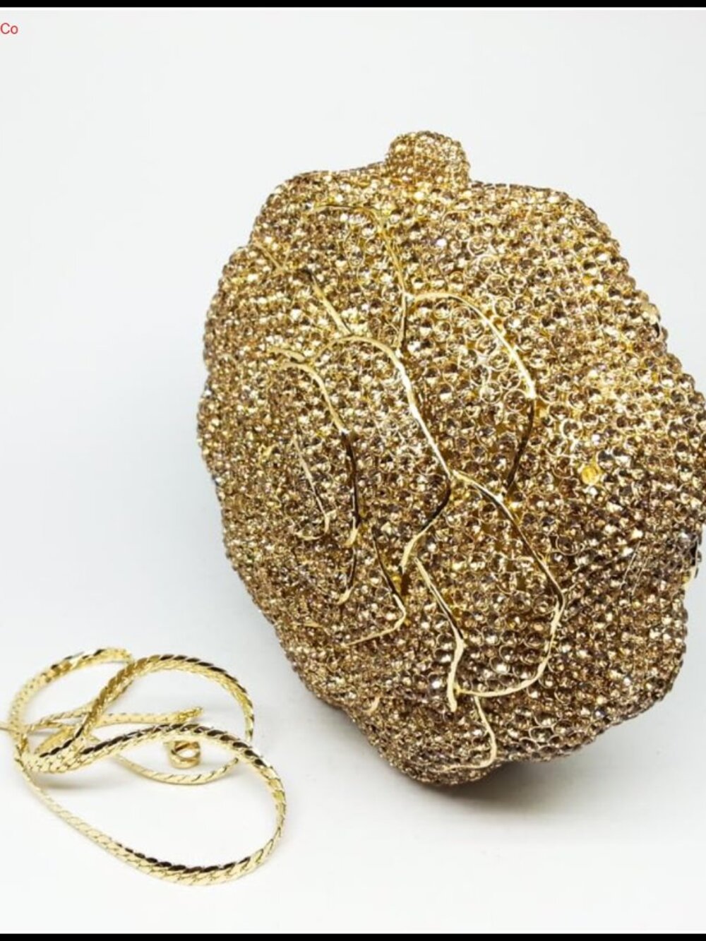 Rhinestone Floral Clutch Purse Women Evening Bag Wedding Party Prom - Picture 3 of 6